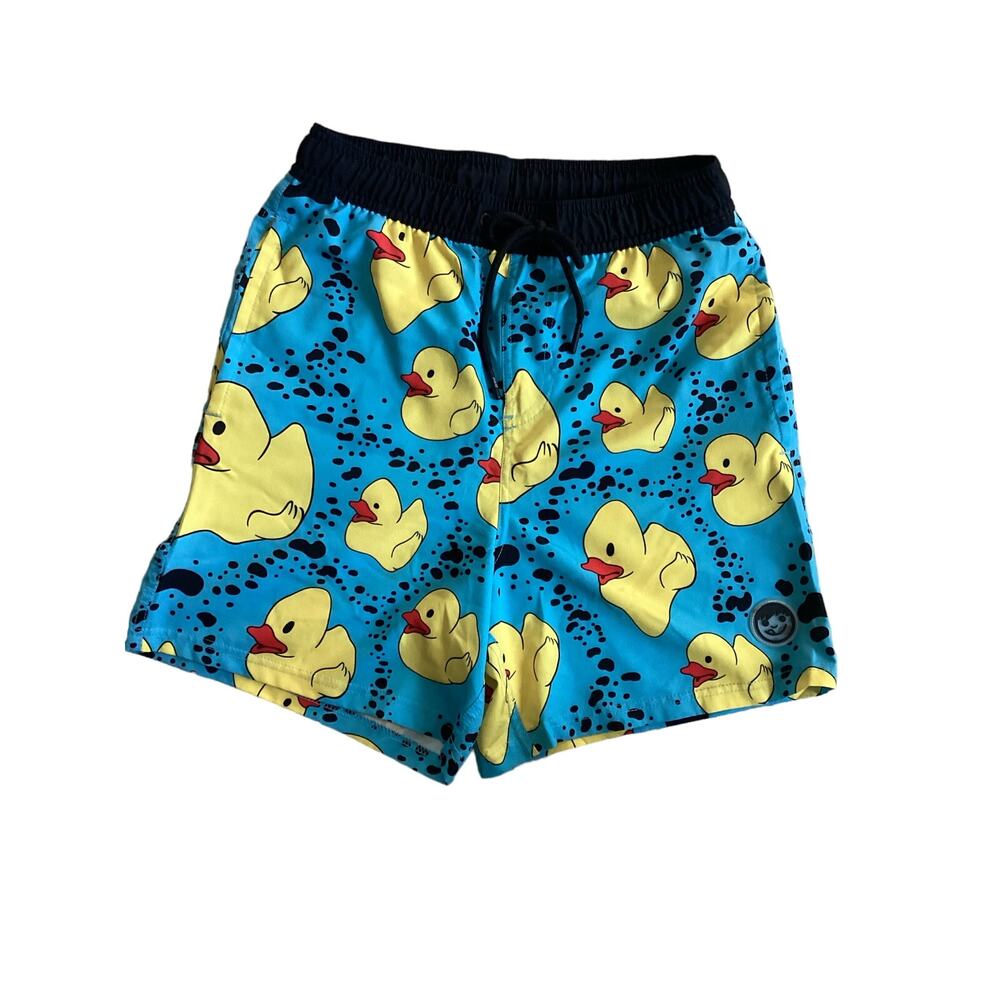 Neff Brand Blue Rubber Ducks Print Shorts Size Medium (32-34) With Pockets